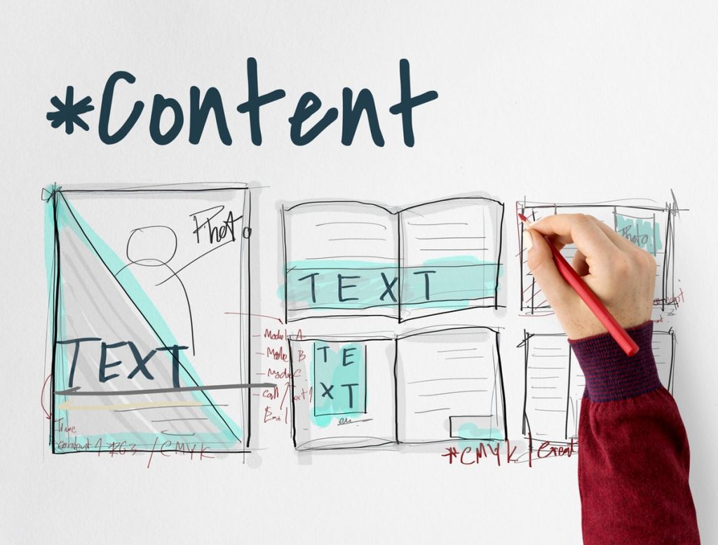 Content Marketing - E-book layout design draft graphic
