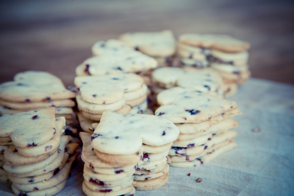 Heart shaped cookies on table - cookie policy