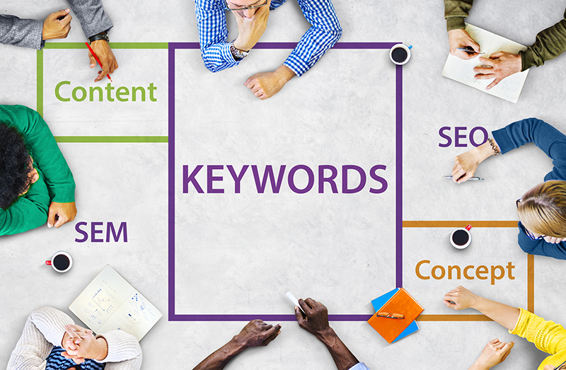 Keywords Content Concept SEO SEM Word Diagram