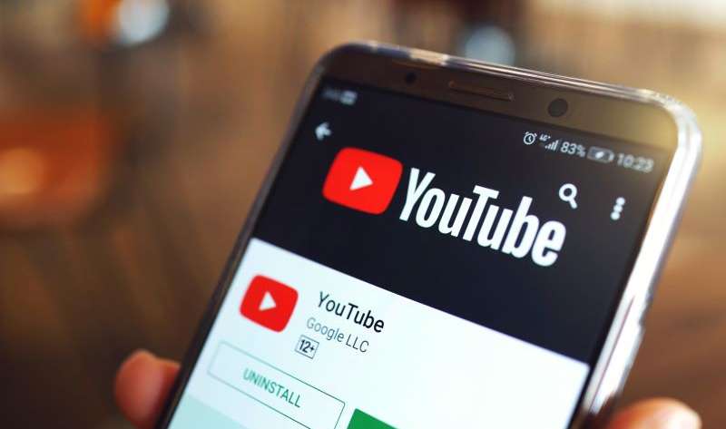 Youtube app on mobile phone