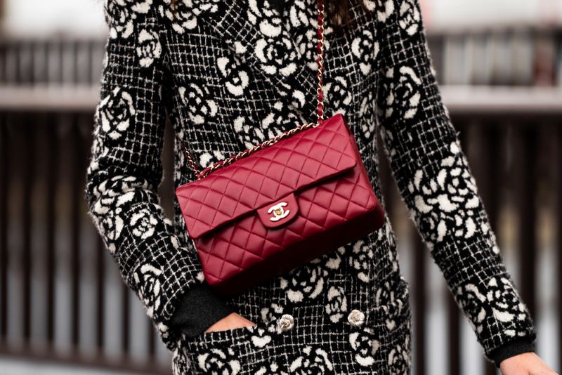 Woman wears chanel bag